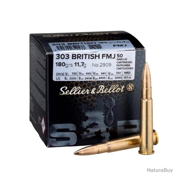 Sellier & Bellot 303 BRITISH 180grs FMJ x50