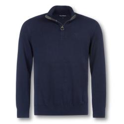 Pull Cotton Half Zip Knitted Jumper Barbour - Navy - Pull Knitted J Nav M