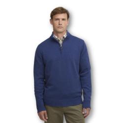 Pull Kelson Half Zip Knitted Jumper Barbour - Bleu - pull kelson bleu M