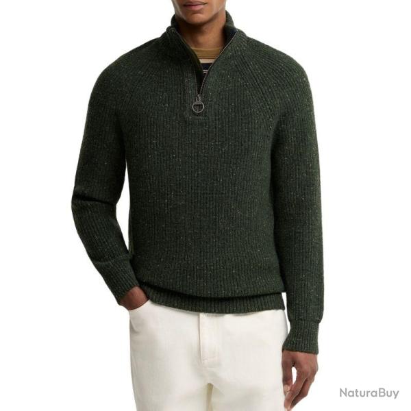 Pull Essentials Fleck Half Zip Barbour - Olive - Pull essentials fleck O L