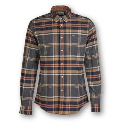 Chemise Barbour Ronan Tailored Checked Shirt Grey Marl - chem Ronan Grey MA L