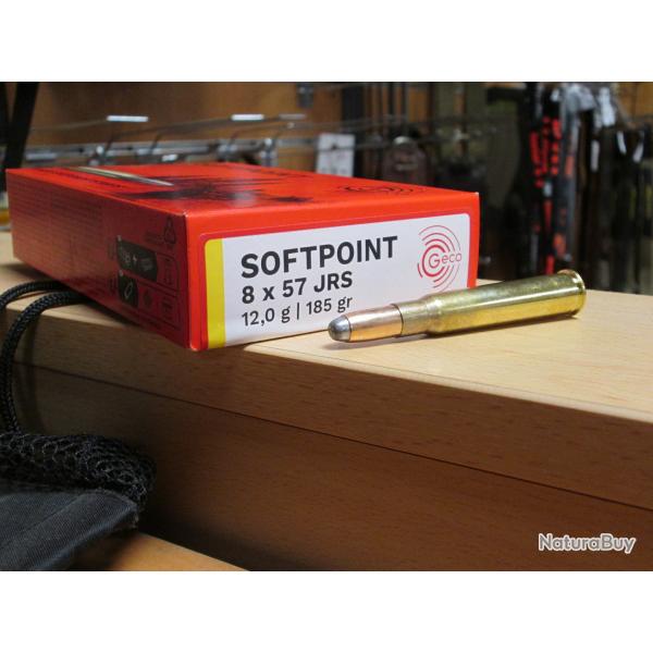 20 Cartouches Softpoint en 8x57 JRS 185 gn Geco