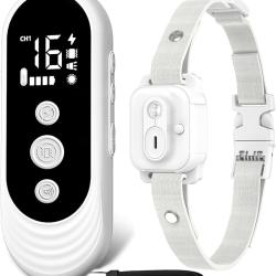 Colliers de Dressage Chien 3 Modes BIP Vibration Stimulation Douce Lumi&egrave;re &Eacute;tanche IPX7 Port&eacute;e 1000m