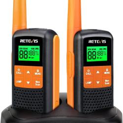 Talkie Walkie PMR446 sans Licence Batterie 1200mAh Longue Port&eacute;e 16 Canaux USB Lampe IP65 &Eacute;tanche