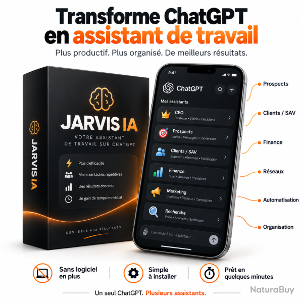 JARVIS IA + 1 h Installation - Assistant de Travail ChatGPT