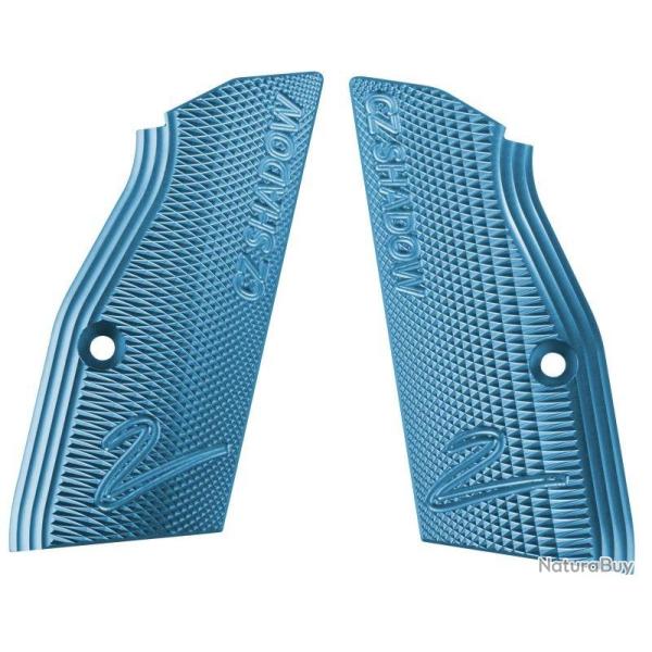 Plaquettes neuves en aluminium bleu au format standard en pour pistolet CZ SHADOW 2