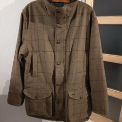 Manteau de chasse en tweed et gore tex de la marque le chameau