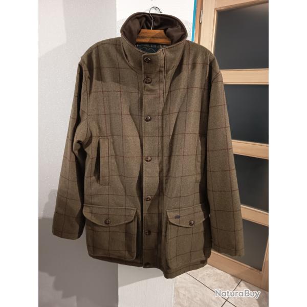 Manteau de chasse en tweed et gore tex de la marque le chameau