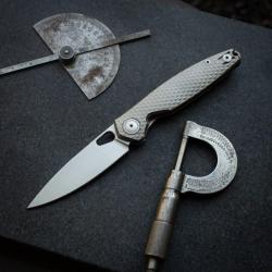 Couteau GiantMouse ACE REO Lame Acier CPM MagnaCut Manche Titane Frame Lock Made In Italy GM12153