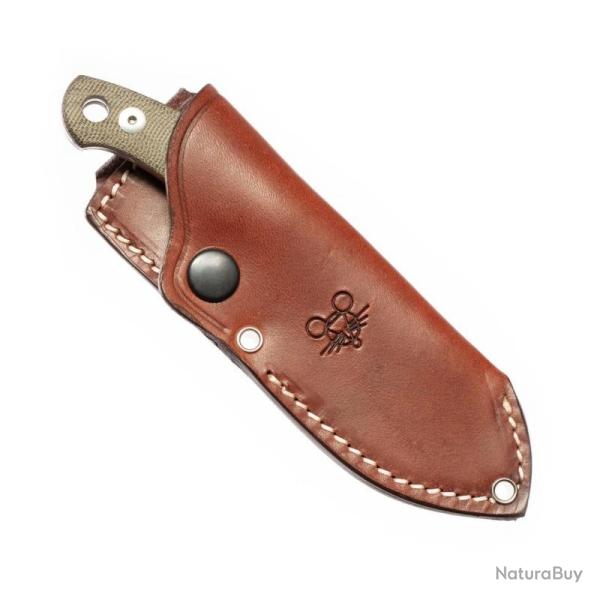 Couteau Fixe GiantMouse GMF1-XL Lame Acier N690 Manche Micarta �tui Cuir Made In Italy GM11880