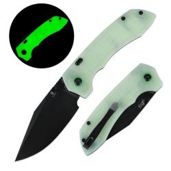 Couteau Tenable Entity Lame Acier 14C28N Manche G10 Vert Phosphorescent Top Liner Lock B1036H2