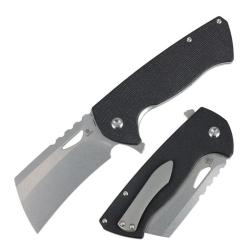 Couteau Tenable Leviathan Lame Acier D2 Manche Micarta Noir Liner Lock B1083A3