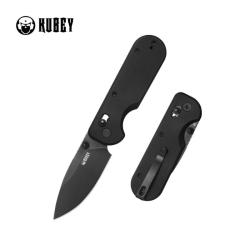 Couteau Pliant Kubey Bedrock Lame Acier D2 Manche G10 Noir Crossbar Lock KUB505D