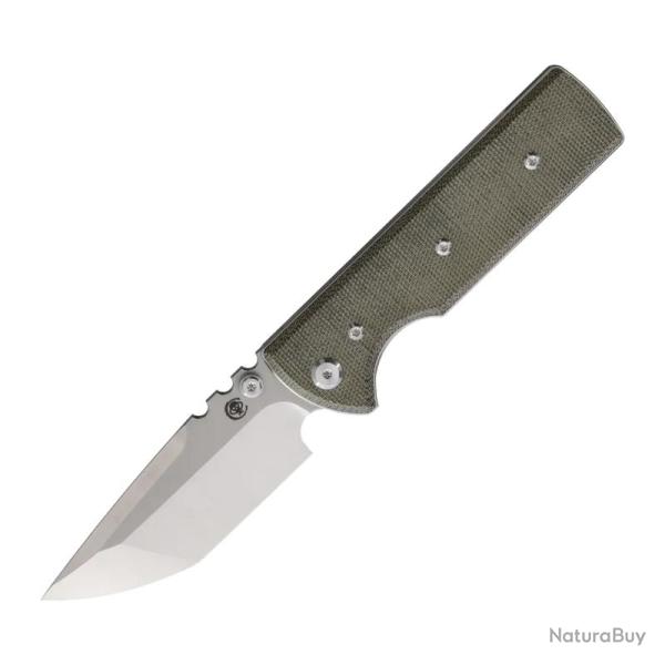 Couteau Pliant Chaves NTAK Redencion Tanto Lame Acier Elmax Manche Micarta Vert Linerlock CHAV14471