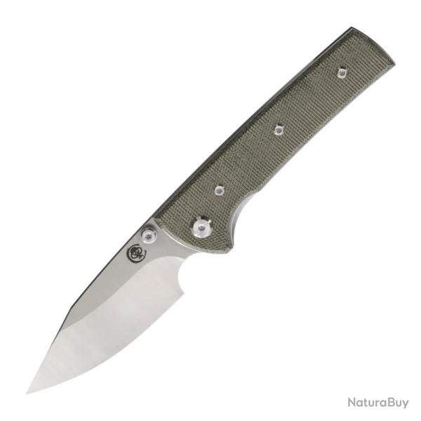 Couteau Chaves Scapegoat Street Spear Point Lame Acier Elmax Manche Micarta Vert Linerlock CHAV14468