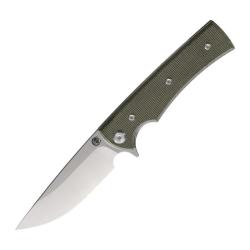 Couteau Chaves Liberation Street Drop Point Lame Acier Elmax Manche Micarta Vert Linerlock CHAV14462