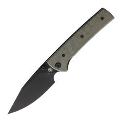 Couteau Chaves Scapegoat 229 Spear Point Lame Acier Elmax Noire Manche Micarta Vert CHAV14457