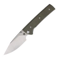 Couteau Chaves Scapegoat 229 Spear Point Lame Acier Elmax Manche Micarta Vert Linerlock CHAV14456