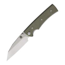 Couteau Chaves Sangre 229 Wharncliffe Lame Acier Elmax Manche Micarta Vert Linerlock CHAV14454