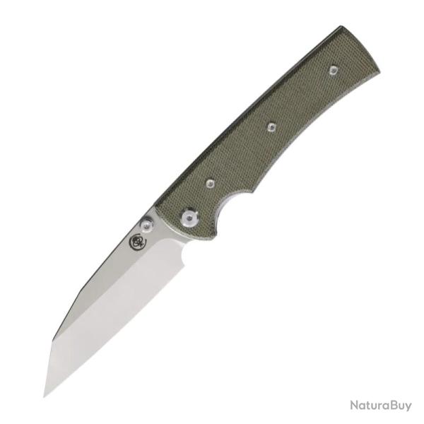 Couteau Chaves Sangre 229 Wharncliffe Lame Acier Elmax Manche Micarta Vert Linerlock CHAV14454