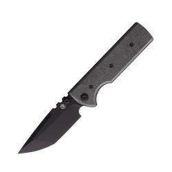 Couteau Pliant Chaves NTAK Tanto Lame Acier Elmax Noire Manche Micarta Noir Linerlock CHAV14331