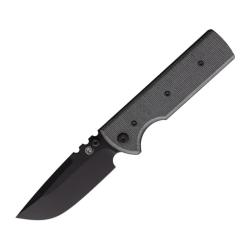 Couteau Pliant Chaves NTAK Drop Point Lame Acier Elmax Noire Manche Micarta Noir Linerlock CHAV14330
