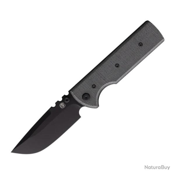 Couteau Pliant Chaves NTAK Drop Point Lame Acier Elmax Noire Manche Micarta Noir Linerlock CHAV14330