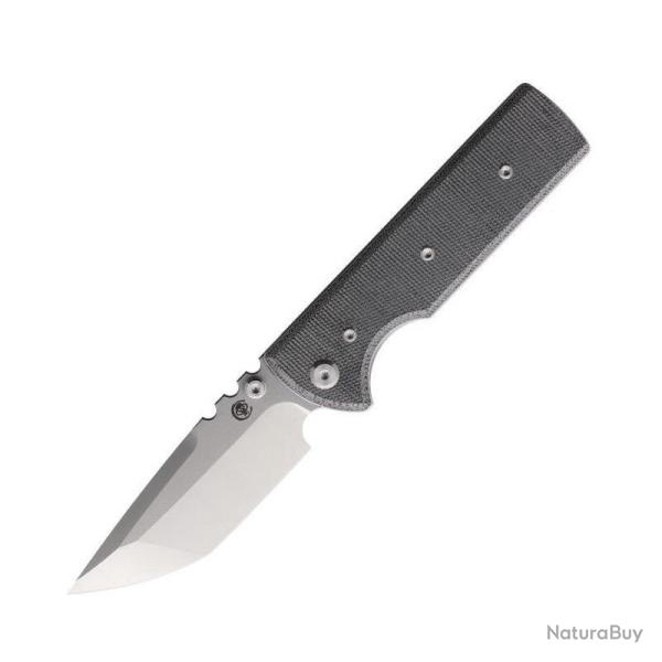 Couteau Pliant Chaves NTAK Tanto Lame Acier Elmax Manche Micarta Noir Linerlock CHAV14329
