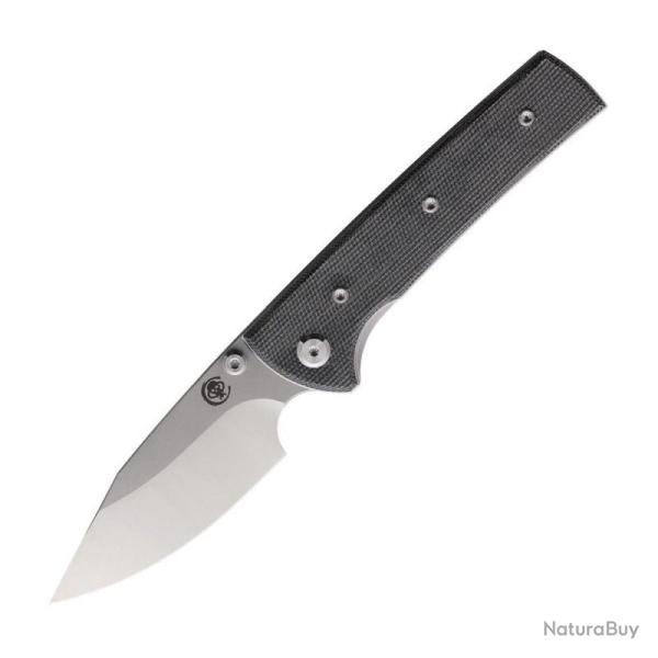 Couteau Chaves Scapegoat Street Spear Point Lame Acier Elmax Manche Micarta Noir Linerlock CHAV14326