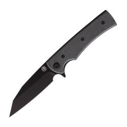 Couteau Chaves Sangre Street Wharncliffe Lame Acier Elmax Noire Manche Micarta Noir CHAV14325