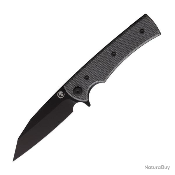 Couteau Chaves Sangre Street Wharncliffe Lame Acier Elmax Noire Manche Micarta Noir CHAV14325