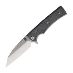 Couteau Chaves Sangre Street Wharncliffe Lame Acier Elmax Manche Micarta Noir Linerlock CHAV14324