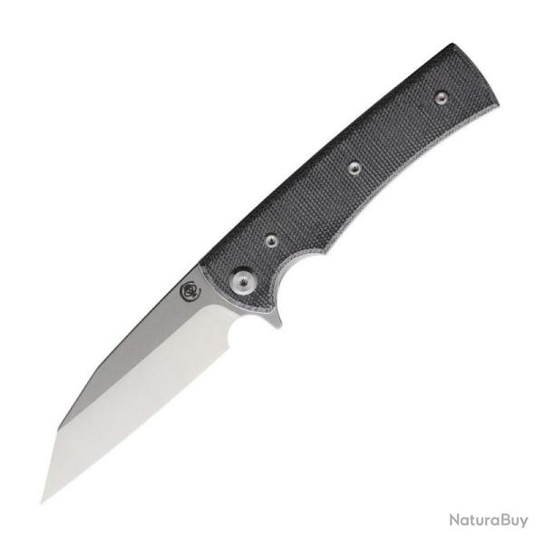 Couteau Chaves Sangre Street Wharncliffe Lame Acier Elmax Manche Micarta Noir Linerlock CHAV14324