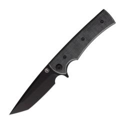 Couteau Chaves Liberation Street Tanto Lame Acier Elmax Noire Manche Micarta Noir CHAV14323