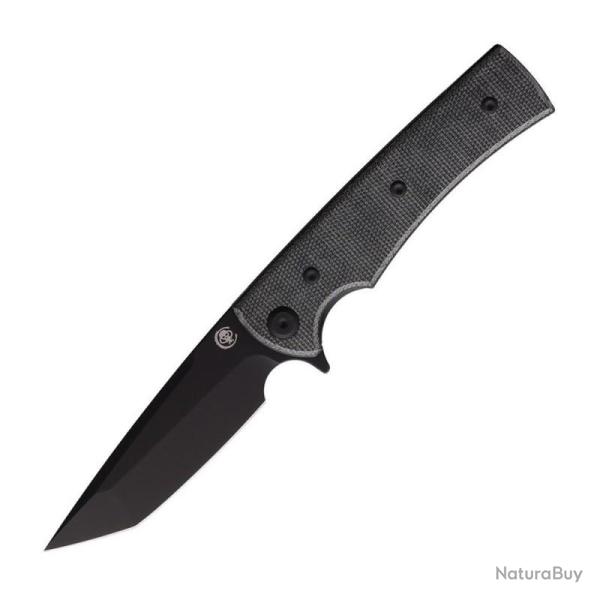 Couteau Chaves Liberation Street Tanto Lame Acier Elmax Noire Manche Micarta Noir CHAV14323