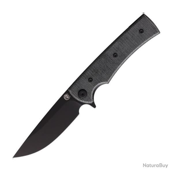 Couteau Chaves Liberation Street Drop Point Lame Acier Elmax Noire Manche Micarta Noir CHAV14322