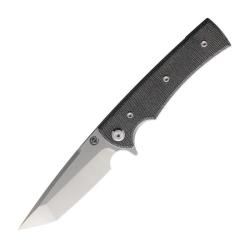 Couteau Chaves Liberation Street Tanto Lame Acier Elmax Manche Micarta Noir Linerlock CHAV14321