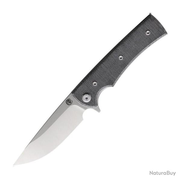 Couteau Chaves Liberation Street Drop Point Lame Acier Elmax Manche Micarta Noir Linerlock CHAV14320