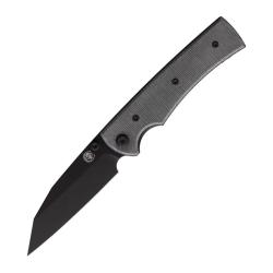 Couteau Chaves Sangre 229 Wharncliffe Lame Acier Elmax Noire Manche Micarta Noir Linerlock CHAV14317