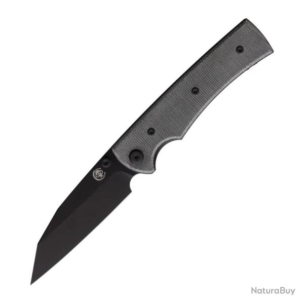 Couteau Chaves Sangre 229 Wharncliffe Lame Acier Elmax Noire Manche Micarta Noir Linerlock CHAV14317