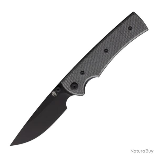 Couteau Chaves Liberation 229 Drop Point Lame Acier Elmax Noire Manche Micarta Noir CHAV14314