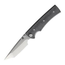 Couteau Pliant Chaves Liberation 229 Tanto Lame Acier Elmax Manche Micarta Noir Linerlock CHAV14313