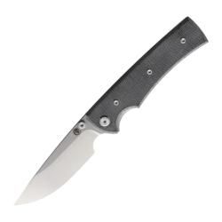 Couteau Chaves Liberation 229 Drop Point Lame Acier Elmax Manche Micarta Noir Linerlock CHAV14312