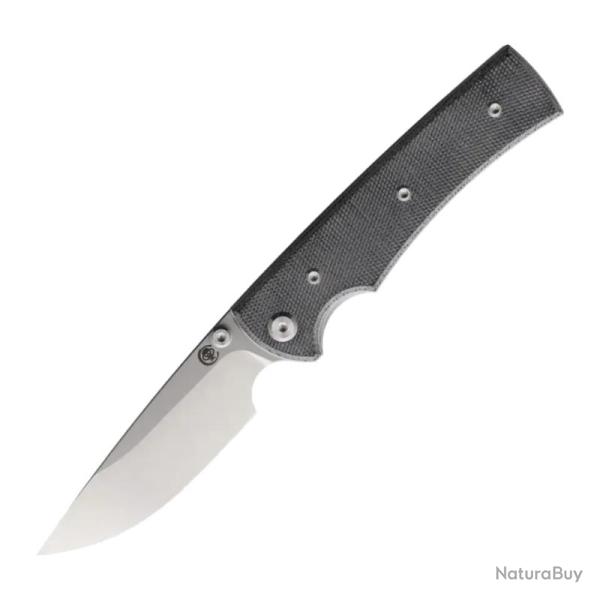 Couteau Chaves Liberation 229 Drop Point Lame Acier Elmax Manche Micarta Noir Linerlock CHAV14312