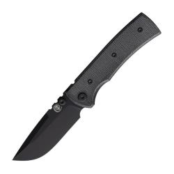 Couteau Chaves Redencion Street Drop Point Lame Acier Elmax Noire Manche Micarta Noir CHAV14236