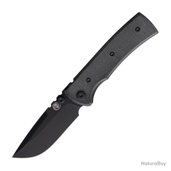 Couteau Chaves Redencion Street Drop Point Lame Acier Elmax Noire Manche Micarta Noir CHAV14236