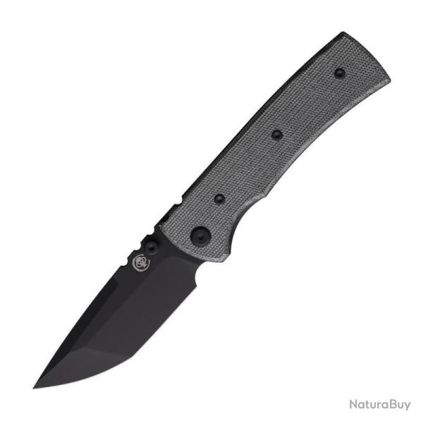 Couteau Chaves Redencion 229 Tanto Lame Acier Elmax Noire Manche Micarta Noir Linerlock CHAV14233