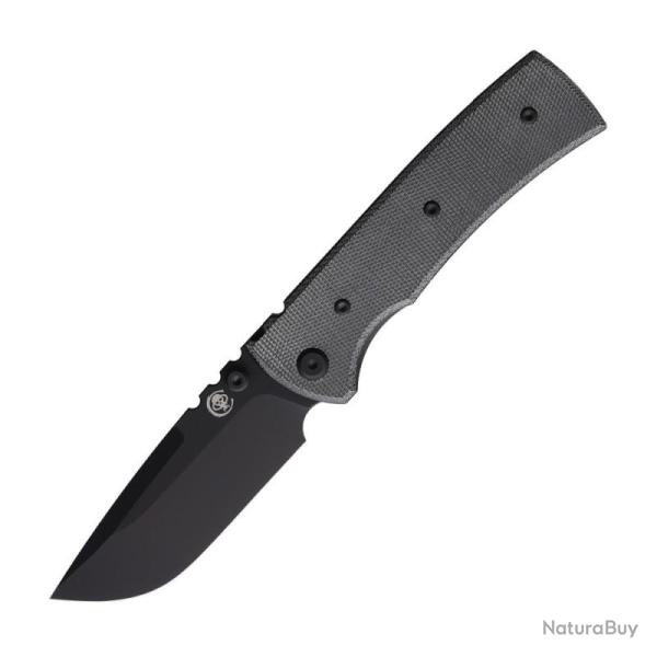 Couteau Chaves Redencion 229 Drop Point Lame Acier Elmax Noire Manche Micarta Noir CHAV14232
