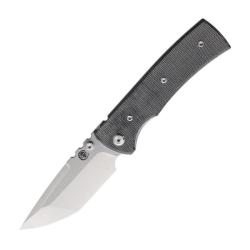 Couteau Pliant Chaves Redencion 229 Tanto Lame Acier Elmax Manche Micarta Noir Linerlock CHAV14231