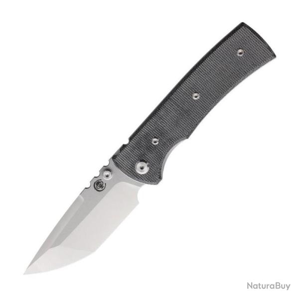 Couteau Pliant Chaves Redencion 229 Tanto Lame Acier Elmax Manche Micarta Noir Linerlock CHAV14231